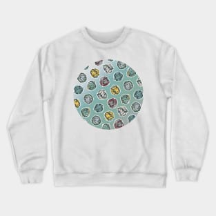 Cute Dino Floral Pattern Crewneck Sweatshirt